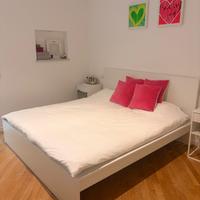 Malm king size bed and rigid mattress