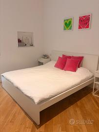 Malm king size bed and rigid mattress