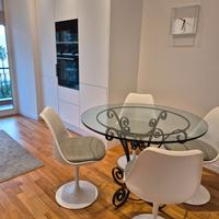 Tavolo tondo in cristallo