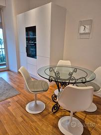 Tavolo tondo in cristallo