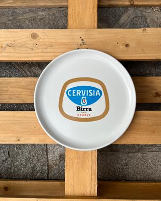 Vassoio vintage originale birra Cervisia anni 70