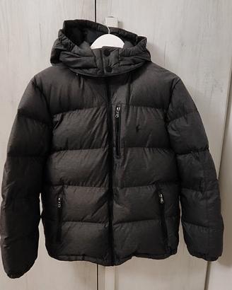 Piumino con cappuccio Ralph Lauren grigio