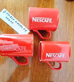 3 tazze da 200 ml. Nescafè  usate 2 scolorite inte