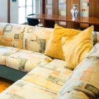 Divano letto ad angolo, tessuto alcantara