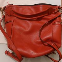 Borsa Zaino rossa Vera pelle