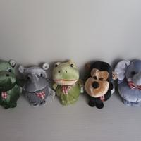 Elefante rana scimmia rinoceronte ippopotamo