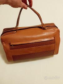 BORSA B&B IN ECOPELLE MARRONE ANNI 90 