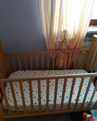 Lettino neonato Pali in legno + Materasso Simam