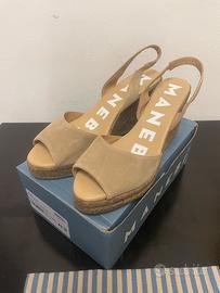 Sandali espadrillas con zeppa Manebi
