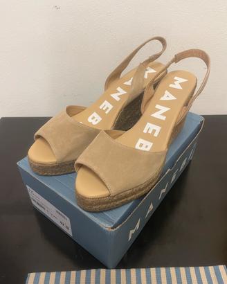 Sandali espadrillas con zeppa Manebi