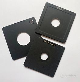 Toyo e Arca Swiss piastre 4x5 per obbiettivi