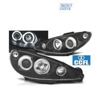 FARI PEUGEOT 206 98-08 ANGEL EYES CCFL FONDO NERO