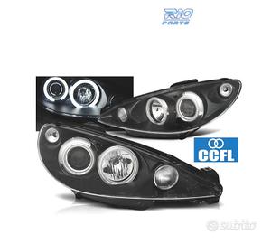FARI PEUGEOT 206 98-08 ANGEL EYES CCFL FONDO NERO