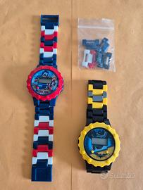 2 orologi bimbo stile Lego 