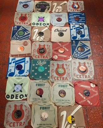 LOTTO DISCHI IN VINILE 78 GIRI PER GRAMMOFONO