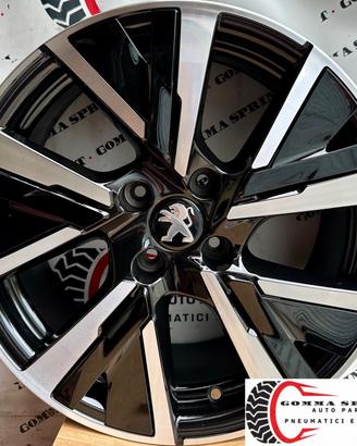 4 CERCHI IN LEGA ORIGINALI RAGGIO 17 PEUGEOT 208