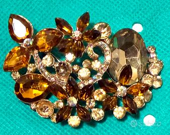 Spilla vintage di cristalli