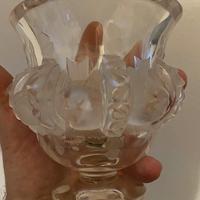 Superbo Vaso Lalique France Con Piedistallo