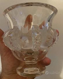 Superbo Vaso Lalique France Con Piedistallo