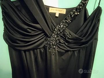 Mini abito estivo mono spalla nero
