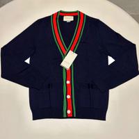 Gucci wool knit cardigan blu taglia XS