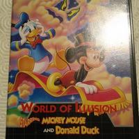 Videogioco Mega Drive World of Illusion Topolino