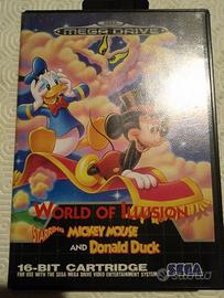 Videogioco Mega Drive World of Illusion Topolino