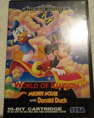 Videogioco Mega Drive World of Illusion Topolino