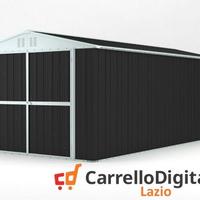 Box garage auto in Acciaio 327x611cm 19mq nero