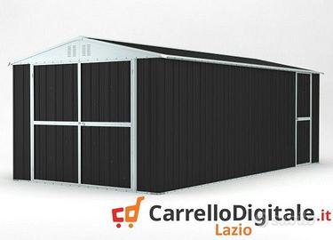 Box garage auto in Acciaio 327x611cm 19mq nero