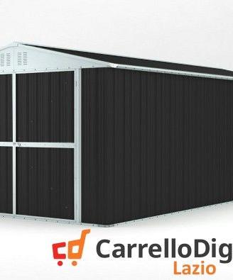 Box garage auto in Acciaio 327x611cm 19mq nero