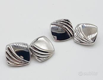 COD.1163.25 GEMELLI ORO BIANCO LASTRE DI GHIACCIO