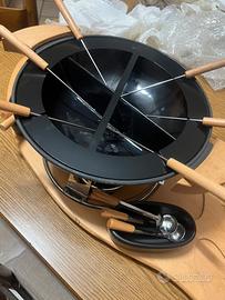 Set da Fonduta Brandani in Ghisa e Bamboo