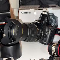 Kit Canon 500D + Sigma 17-50 f2.8 + 2 Ob. + Flash