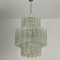 Lampadario anni ‘50 vetro di Murano, 7-luci