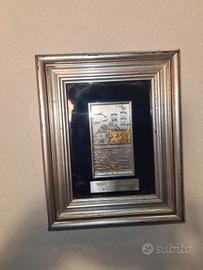 Quadretto Duomo Molfetta argento e foglia oro