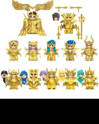 Minifigures cavalieri dello zodiaco d'oro
