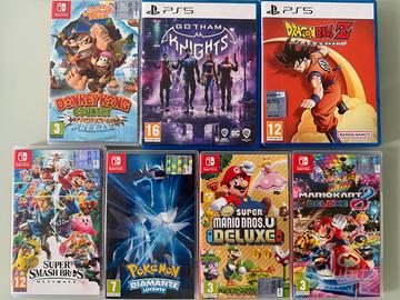 Giochi PS5 e Nintendo Switch