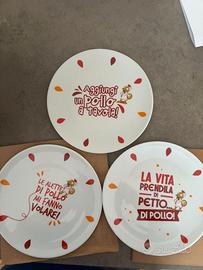 3x piatti bitossi home 21 cm ceramica findus carle