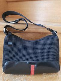 Borsa Prada in pelle e tessuto da spalla 