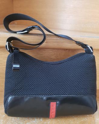 Borsa Prada in pelle e tessuto da spalla 
