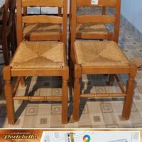 Codice: 246974 SET 4 SEDIE IN LEGNO CON SEDUTA IM