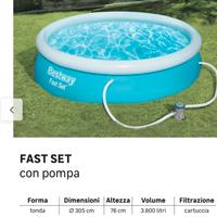 Piscina tonda bestway 306 cm