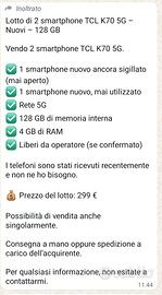 N° 2 Smartphone TLC K70 5G