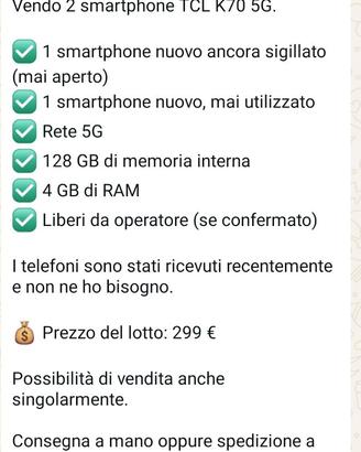 N° 2 Smartphone TLC K70 5G