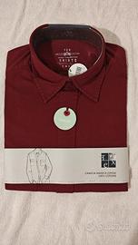 Camicia rosso porpora Tex Slim-Fit Taglia