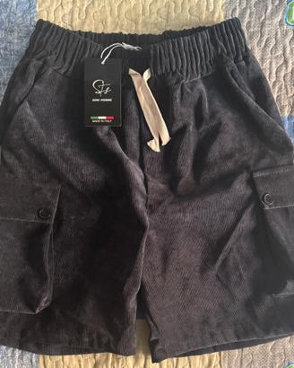 Pantaloncini Cargo Soni Homme Nero T14 NUOVI