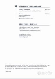 Cameriere magazzino facchino tuttofare