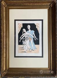 De Chirico ,Prova d'autore Litografia- I ballerini