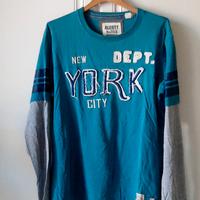 T-shirt maniche lunghe Uomo verde e grigio Alcott 